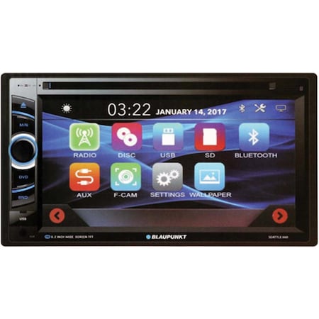 Blaupunkt Blaupunkt SEATTLE660 Double Din 6.2 in. Touchscreen AM; FM; CD; DVD; BT & USB SEATTLE660